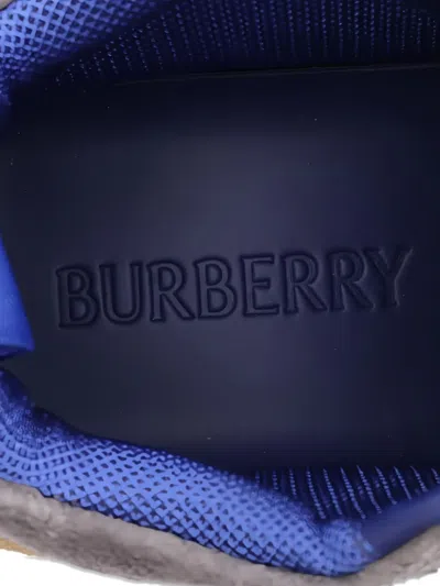 Pre-owned Burberry 2020s Chance Suede Boots In Gray