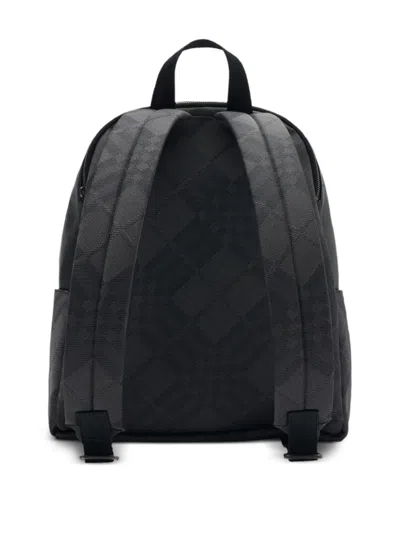 Burberry Chester Check Jacquard Backpack In Black