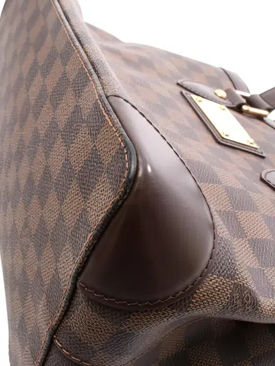Pre-owned Louis Vuitton 2007 Pm Damier Checked Tote Bag In Brown
