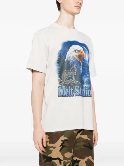 Melt Eagle-print T-shirt In Neutral