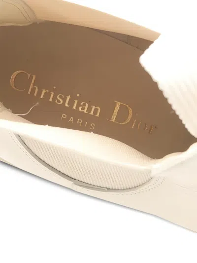Pre-owned Dior Side Gore 皮靴（2000年代典藏款） In Neutral