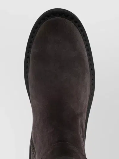 Ash Ankle Boots Block Heel Round Toe In Brown