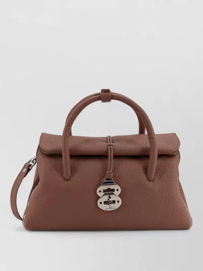 Zanellato Shoulder Bag Top Handle Detachable Strap In Brown