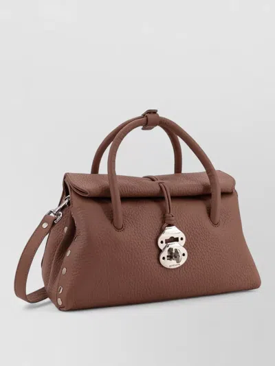 Zanellato Shoulder Bag Top Handle Detachable Strap In Brown