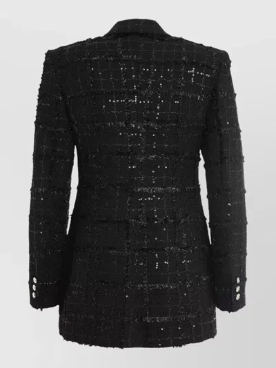 Alessandra Rich Double Breasted Tailored Jacket Structured Shoulders In Brown