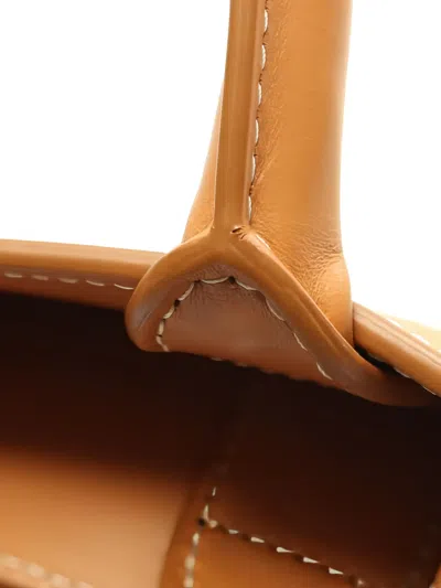 Pre-owned Celine 2010s Small Hippopotamus Canvas Leather Tote Bag In Neutral