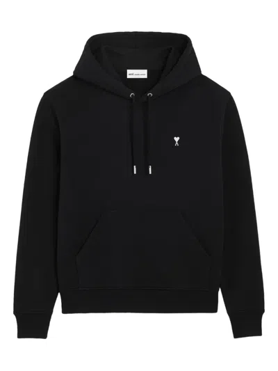 Ami Alexandre Mattiussi Ami Paris Heartfelt Pullover Hoodie For Men In Black