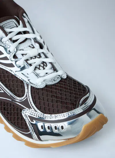 Bottega Veneta Men Fondant And Silver Technical Fabric And Mesh Orbit Sneakers In Multi