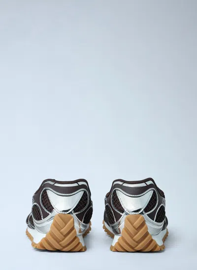 Bottega Veneta Men Fondant And Silver Technical Fabric And Mesh Orbit Sneakers In Multi