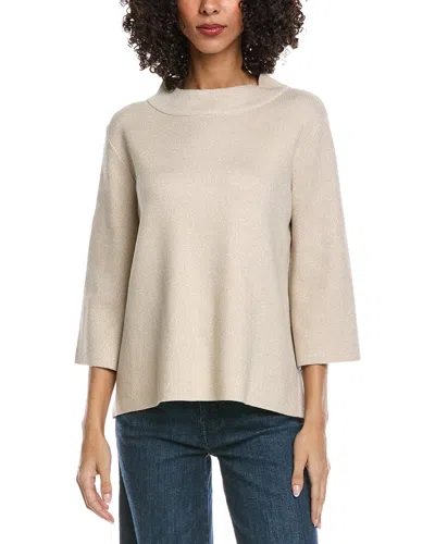 Fate Mixed Media Sweater In White