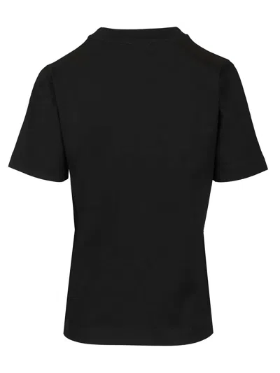 Burberry Women Cotton T-shirt With Logo In Black