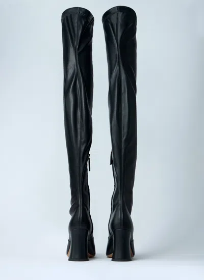 Chloé Janis 80 Over-the-knee Leather Boots In Black