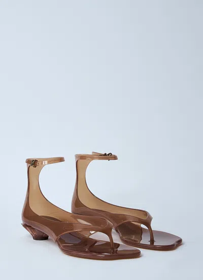 Chloé Chloe Women Biscuit Tpu Chloe Jelly Thong Sandals In Brown
