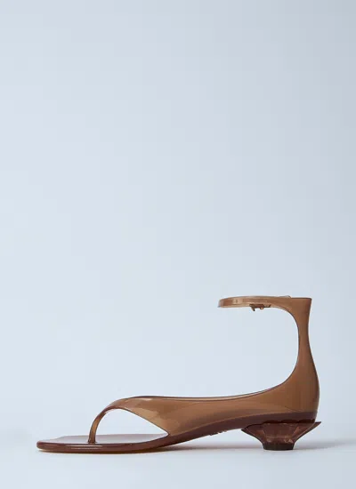 Chloé Chloe Women Biscuit Tpu Chloe Jelly Thong Sandals In Brown