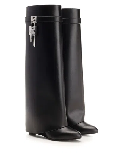 Givenchy Alexander Mcqueen White Leather Sneakers With Orange Leather Heel In Black