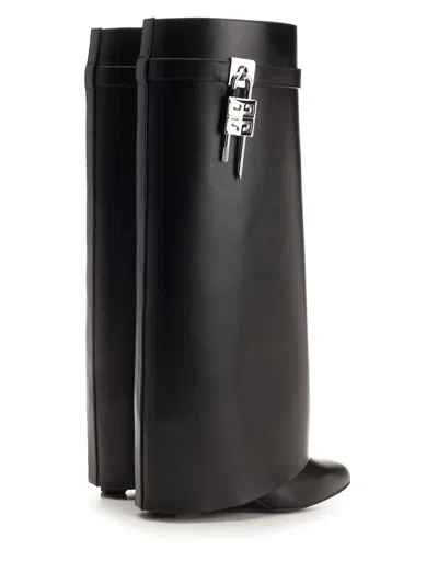 Givenchy Alexander Mcqueen White Leather Sneakers With Orange Leather Heel In Black