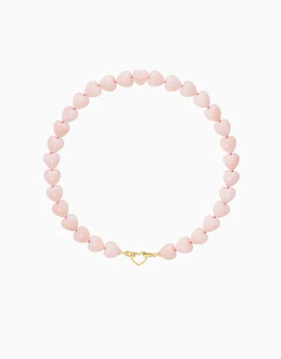 Emily P Wheeler Oversized Heart Beads In Brown