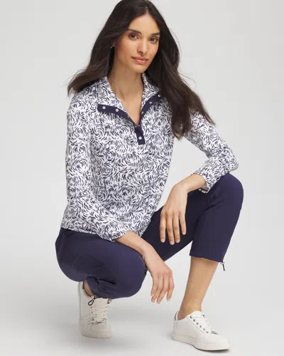 Chico's Palma Pullover In Blue