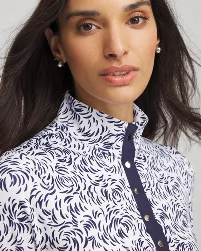 Chico's Palma Pullover In Blue