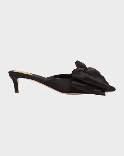 Valentino Garavani Yolande Bow Pointed Toe Mule Pump In Black