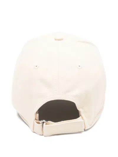 Moncler Structured Cotton Baseball Cap With Adjustable Fit In White