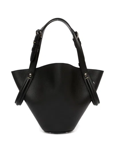 Maison Margiela Dress-age Small Leather Handbag In Black