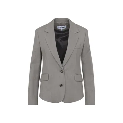 Loewe Tailored Jacket In Gray