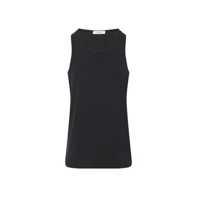 Lemaire Sleeveless Tank Top Round Neck Design In Black