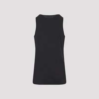Lemaire Sleeveless Tank Top Round Neck Design In Black
