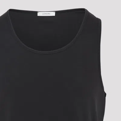Lemaire Sleeveless Tank Top Round Neck Design In Black