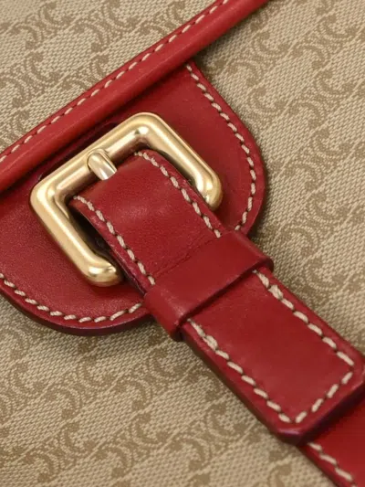 Pre-owned Celine 1990-2000s Macadam-patterned Cross Body Bag In Neutral