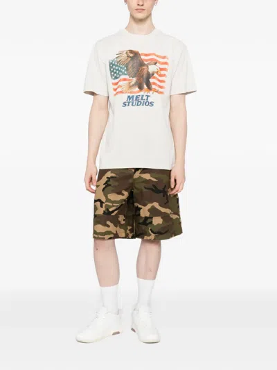 Melt Eagle-print T-shirt In White