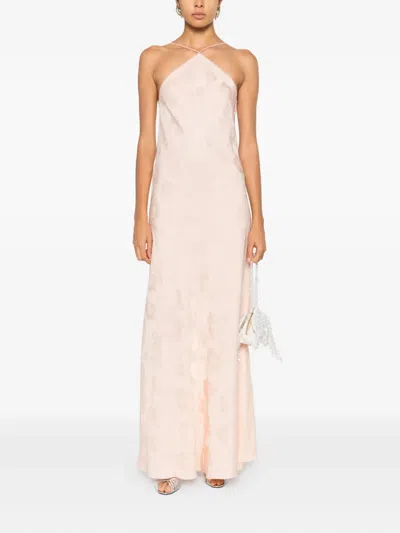 Forte Forte Overlay-floral Maxi Dress In Pink