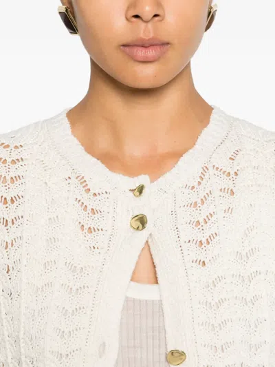 Forte Forte Buttoned Pockets Cardigan In White