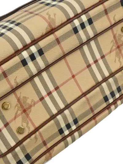 Pre-owned Burberry 1990s-2000s Check-pattern Shoulder Bag In Neutral