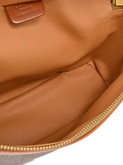 Pre-owned Celine 1990-2000s Macadam-pattern Vanity Bag In Brown