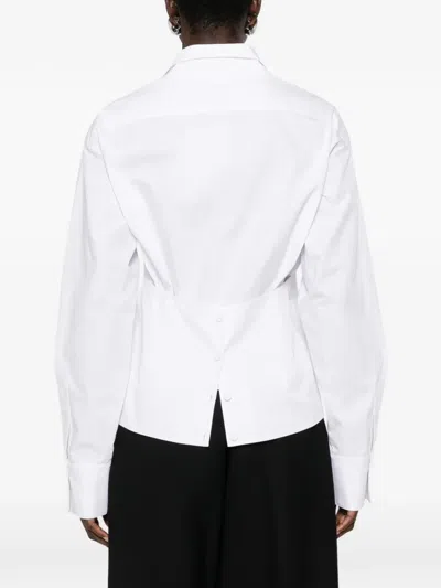 Rohe Reinvented Tuxedo Wrap Shirt In White