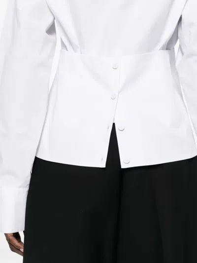 Rohe Reinvented Tuxedo Wrap Shirt In White
