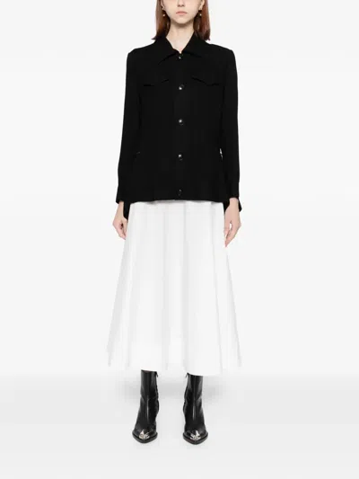 Yohji Yamamoto Collared Jacket In Black