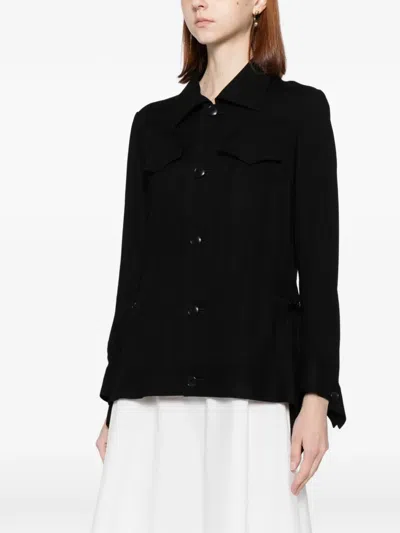 Yohji Yamamoto Collared Jacket In Black