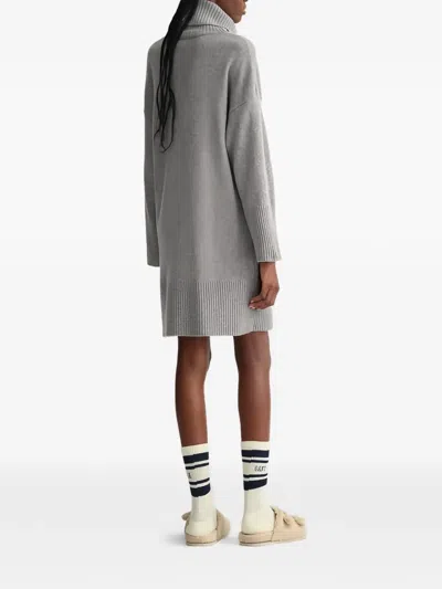 高领罗纹迷你连衣裙