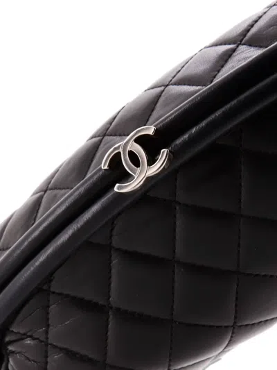 Pre-owned Chanel Timeless Quilted Lambskin Clutch Bag In Black