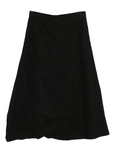 Y's Twill Skirt In Black