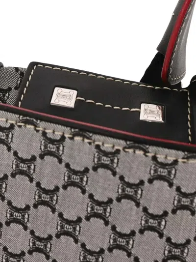 Pre-owned Celine 1990-2000s Macadam-pattern Messenger Bag In Gray