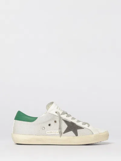 Golden Goose Superstar White Low-top Sneaker With Star Patch On The Side And Lettering Logo In Leather Man
