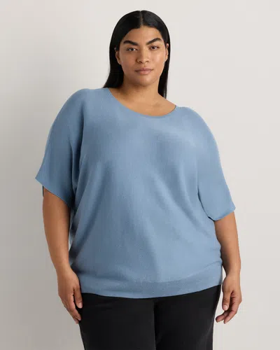 Quince Women's Lightweight Cotton Cashmere Link-stitch Dolman Sweater