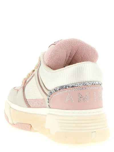 Amiri Crystal Ma-1 Sneakers Pink In Animal Print