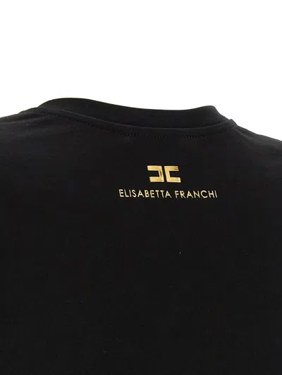 Elisabetta Franchi Knot T-shirt In Black
