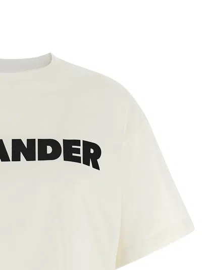 Jil Sander Crewneck Short Sleeves Classic Print T-shirt Clothing In White