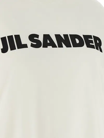 Jil Sander Crewneck Short Sleeves Classic Print T-shirt Clothing In White